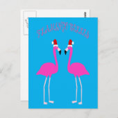 Christmas Lesbian Flamingos Flamingo Belles Postkarte (Vorne/Hinten)