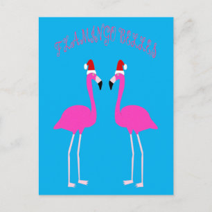 Christmas Lesbian Flamingos Flamingo Belles Postkarte
