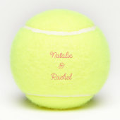 Christmas Lesbian Flamingos Flamingo Belles Tennisbälle (Rückseite)