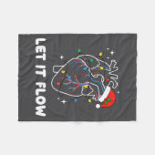 Christmas Let It Flow Cardiac Heart Funny Nurse Ho Fleecedecke (Vorderseite (Horizontal))