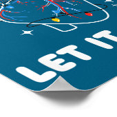 Christmas Let It Flow Cardiac Heart Funny Nurse Ho Poster (Ecke)