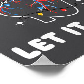 Christmas Let It Flow Cardiac Heart Funny Nurse Ho Poster (Ecke)