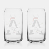 Christmas Letter A Initial – Festive Holiday Desig Dosenglas (Rückseite)