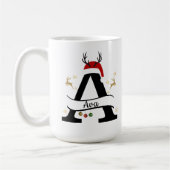 Christmas Letter A Initial – Festive Holiday Desig Kaffeetasse (Links)