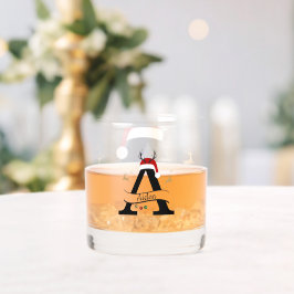 Christmas Letter A Initial – Festive Holiday Desig Whiskyglas