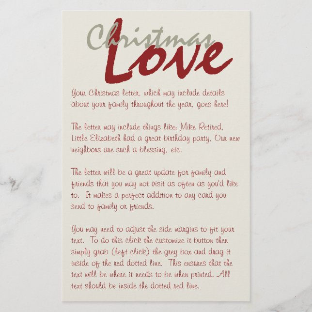 CHRISTMAS LETTER CUSTOM (Vorderseite)