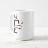Christmas Letter F Alphabet  Kaffeetasse (Vorderseite Links)
