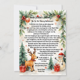 Christmas Letter From Santa Feiertagskarte