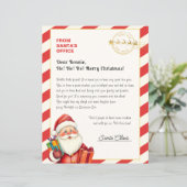 Christmas Letter From Santa From North Pole Office (Stehend Vorderseite)