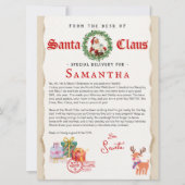 Christmas Letter from Santa Nice List Certificate (Vorderseite)
