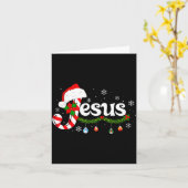 Christmas Letter J For Jesus Christian Candy Cane Karte (Gelbe Blume)