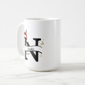 Christmas Letter N Alphabet Kaffeetasse (Vorderseite Links)
