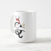 Christmas Letter Q Alphabet Kaffeetasse (Vorderseite Links)
