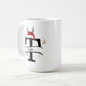 Christmas Letter T Alphabet  Kaffeetasse (Vorderseite Links)