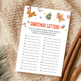 Christmas Letters Game Feiertagskarte