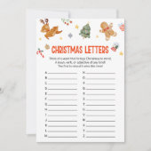 Christmas Letters Game Feiertagskarte (Vorderseite)
