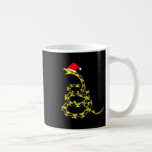 Christmas Libertarian Gadsden Don't Tread Snake Kaffeetasse (Rechts)
