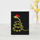 Christmas Libertarian Gadsden Don't Tread Snake Karte (Gelbe Blume)