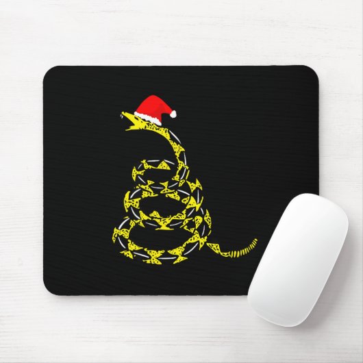 Christmas Libertarian Gadsden Don't Tread Snake  Mousepad (Mit Mouse)