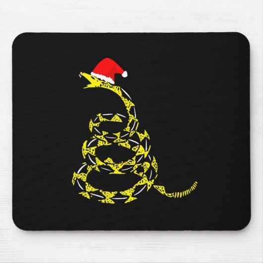 Christmas Libertarian Gadsden Don't Tread Snake  Mousepad (Vorne)