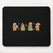 Christmas Library Gingerbread Man Books Lover Book Mousepad (Vorne)