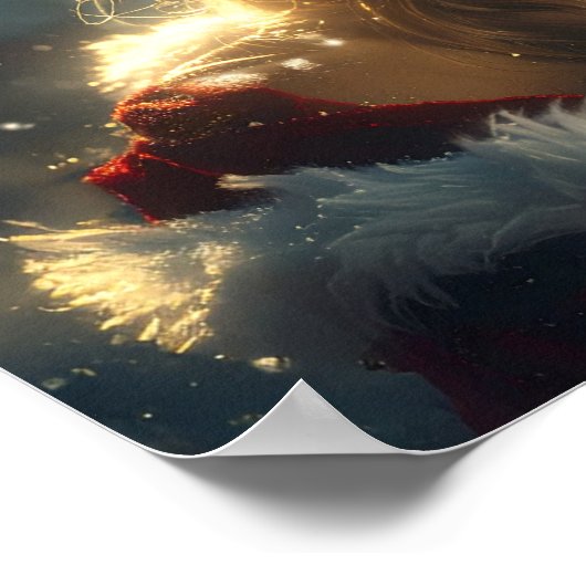 CHRISTMAS LIEBE mit dem schönen Santa Angel Poster (Ecke)