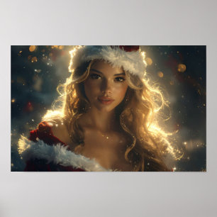 CHRISTMAS LIEBE mit dem schönen Santa Angel Poster