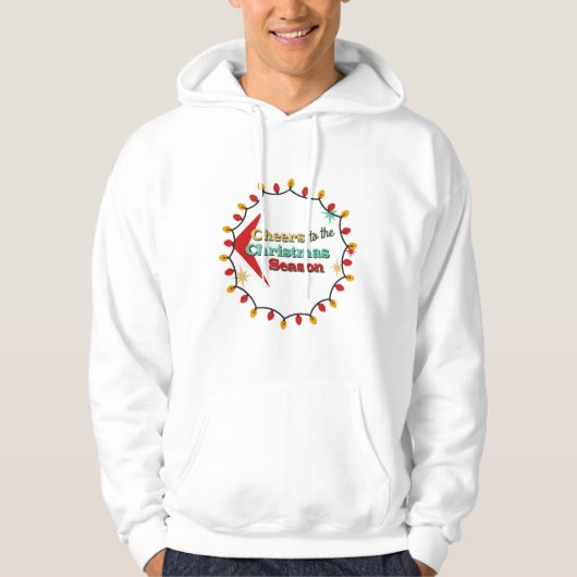 Christmas Light Bulb Wreath – Cheers to the Season Hoodie (Vorderseite)