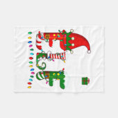 Christmas Light Family Matching Pajamas Softball E Fleecedecke (Vorderseite (Horizontal))