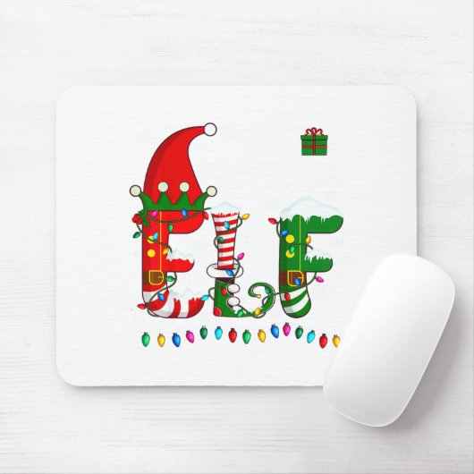 Christmas Light Family Matching Pajamas Softball E Mousepad (Mit Mouse)