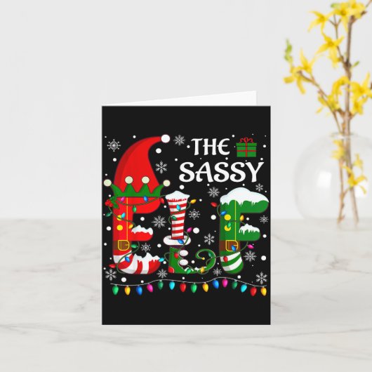 Christmas Light Family Matching Pajamas Sy Elf Xma Karte (Gelbe Blume)