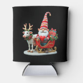Christmas Light Gnome Santa Claus Riding Sleigh Hi Dosenkühler (Vorderseite)