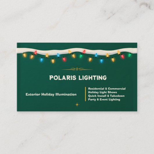 🧑🏼🎄 Christmas Light Installation QR Visitenkarte (Vorderseite)