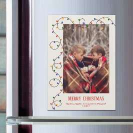Christmas Light Strand Photo Magnetic Card Magnetkarte