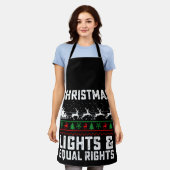 Christmas Lights And Equal Rights Feminist Schürze (Getragen)