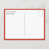 Christmas Lights and Greenery Photo Feiertagspostkarte (Rückseite)