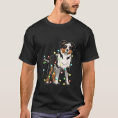 Christmas Lights Australian Shepherd Dog Lover Xma T-Shirt (Vorderseite)