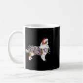 Christmas Lights Australian Shepherd Dog Niedlich Kaffeetasse (Links)