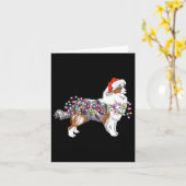 Christmas Lights Australian Shepherd Dog Niedlich Karte (Gelbe Blume)
