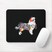 Christmas Lights Australian Shepherd Dog Niedlich Mousepad (Mit Mouse)