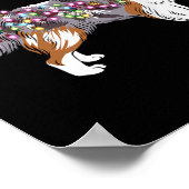 Christmas Lights Australian Shepherd Dog Niedlich Poster (Ecke)