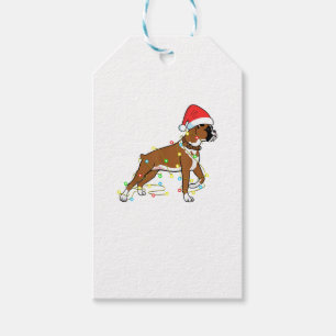 Christmas Lights Boxer Dog Lover Funny Geschenk Geschenkanhänger