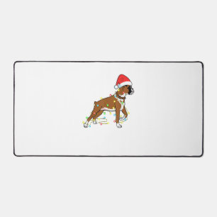 Christmas Lights Boxer Dog Lover Funny Geschenk Schreibtischunterlage