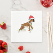 Christmas Lights Boxer Dog Lover Funny Geschenk Serviette (Beispiel)