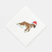 Christmas Lights Boxer Dog Lover Funny Geschenk Serviette (Ecke)