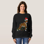 Christmas Lights Boxer Dog Lover Funny Gift Sweatshirt (Vorne ganz)