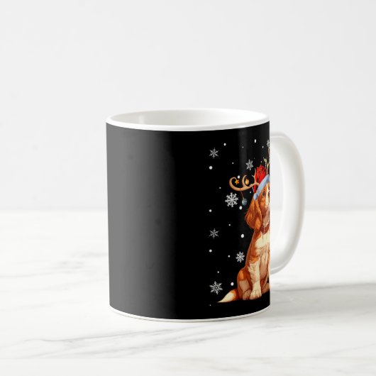 Christmas Lights Cavalier King Charles Spaniel Xma Kaffeetasse (VorderseiteRechts)