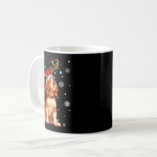 Christmas Lights Cavalier King Charles Spaniel Xma Kaffeetasse (Vorderseite Links)