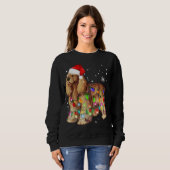 Christmas Lights Cocker Spaniel Dog Sweatshirt (Vorne ganz)
