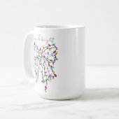 Christmas Lights Coquette Bow Kaffeetasse (Vorderseite Links)